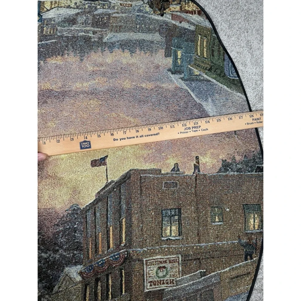 Thomas Kinkade Tapestry Christmas On Main Street Tree Skirt